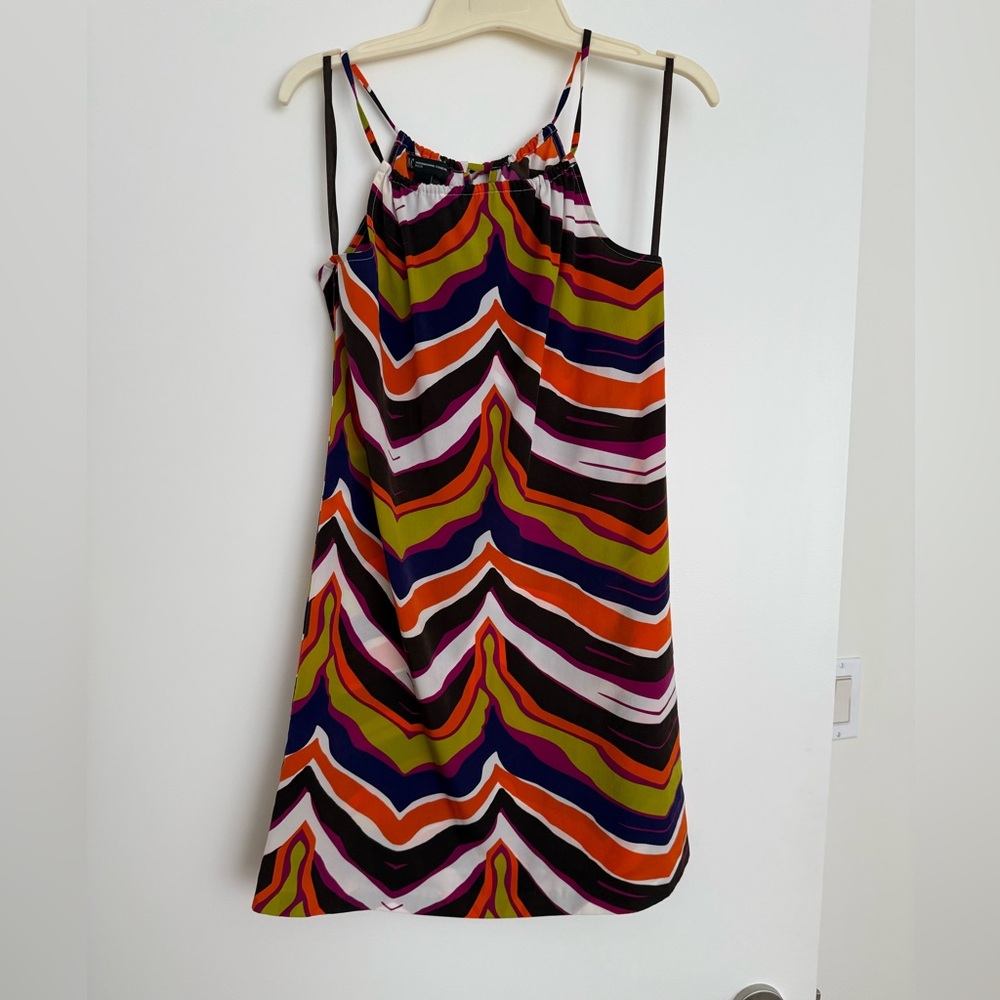 Multicolor Chevron Slip Dress